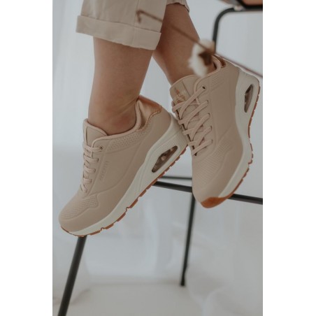 SKECHERS UNO SHIMMER AWAY BEGE  Ref: 155196B