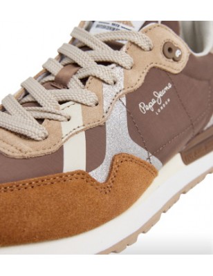 PEPE JEANS BRIT GLITTER W RUNNING DE INSPIRAÇÃO RETRO PLS400005
