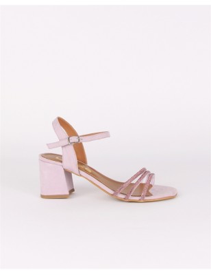 Sandalias Lilás Salto Medio LAGES Ref: 506