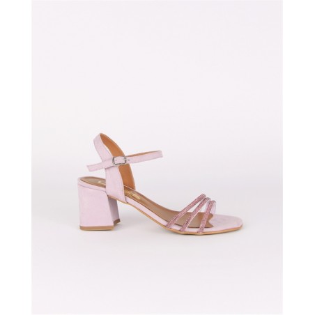Sandalias Lilás Salto Medio LAGES Ref: 506