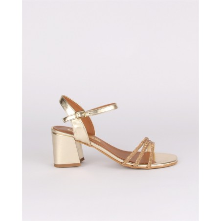 Sandalias Platina Salto Medio LAGES Ref: 506