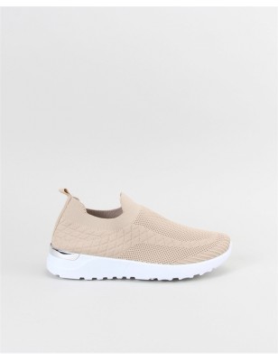 Sapatilhas Em Malha Ultraleves Bege Khaki Ref: K-3
