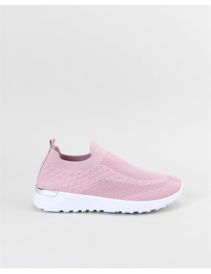 Sapatilhas Em Malha Ultraleves Rosa Ref: K-3