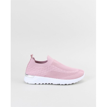 Sapatilhas Em Malha Ultraleves Rosa Ref: K-3