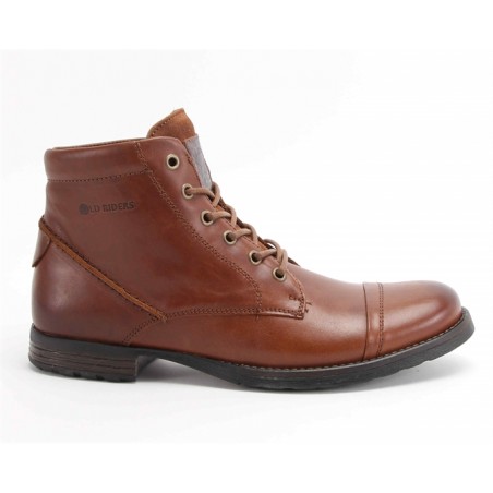 Botas Camel Para Homem Meio Cano Em Pele Com Biqueira Polida - URBANFLY Ref: 6799