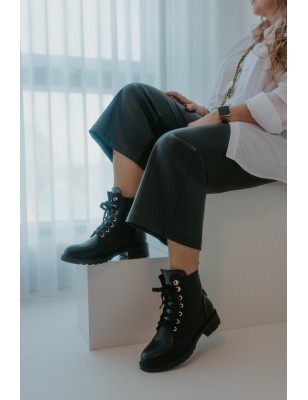 Botas Meio Cano Pretas Para Mulher Ref: JML123