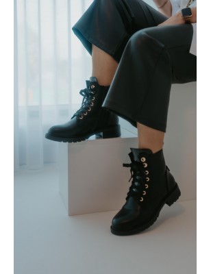 Botas Meio Cano Pretas Para Mulher Ref: JML123