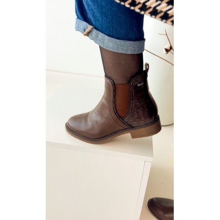 Botas Mulher Cano Curto Castanho Ref: JML202