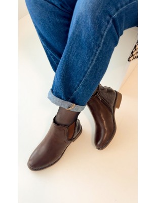 Botas Mulher Cano Curto Castanho Ref: JML202