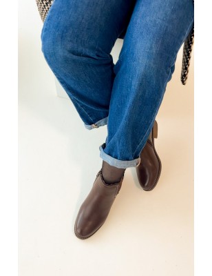 Botas Mulher Cano Curto Castanho Ref: JML202