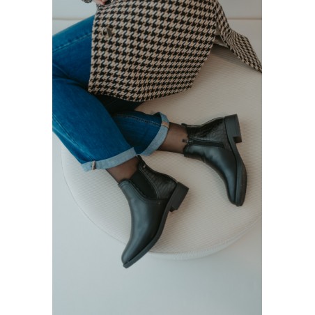 Botas Mulher Cano Curto Pretas Ref: JML202