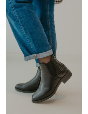 Botas Mulher Cano Curto Pretas Ref: JML202