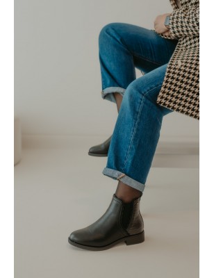 Botas Mulher Cano Curto Pretas  Ref: JML202