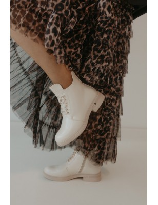 Botas Mulher Cano Curto Bege Ref: 10M30