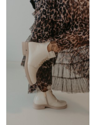 Botas Mulher Cano Curto Bege Ref: 10M30