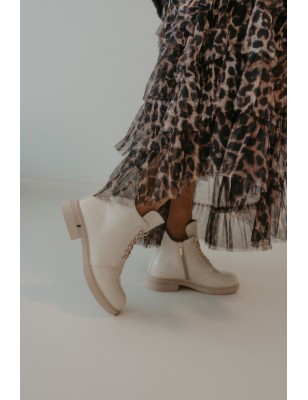 Botas Mulher Cano Curto Bege Ref: 10M30