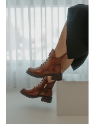 Botas Senhora Cano Curto Camel Ref:10M28