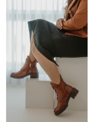 Botas Senhora Cano Curto Camel Ref:10M28