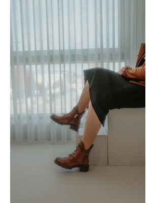 Botas Senhora Cano Curto Camel Ref:10M28