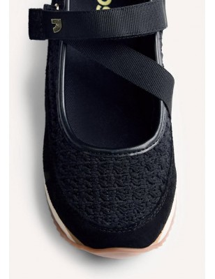 GIOSEPPO LIPA  SAPATILHAS ABERTAS EM  COURO E CROCHÉ 78728