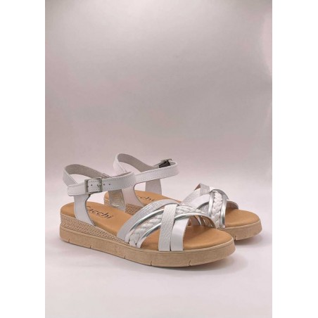 Sandalias de Cunha Baixa em Pele SACCHI Ref:5246