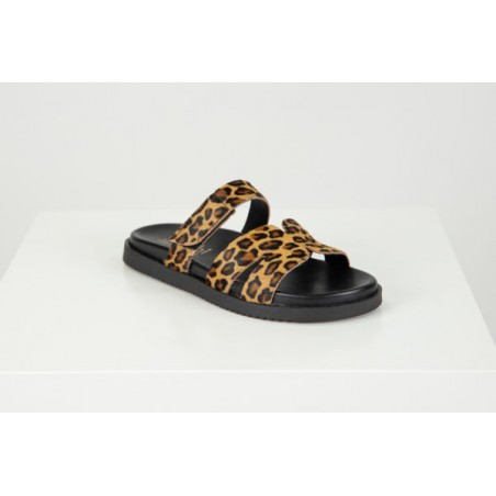 Chinelos em Pele Sacchi Leopardo Ref: 63908