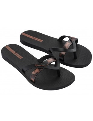 Chinelos Ipanema Kirei Chic Fem Pretos Ref: 83673
