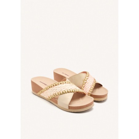 GIOSEPPO OMA Chinelo de cunha Rosa Gold Ref: 74598