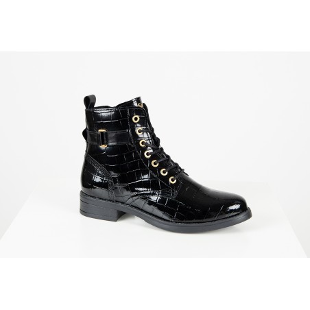 SACCHI BOTAS VERNIZ CROCO PRETAS 25704P