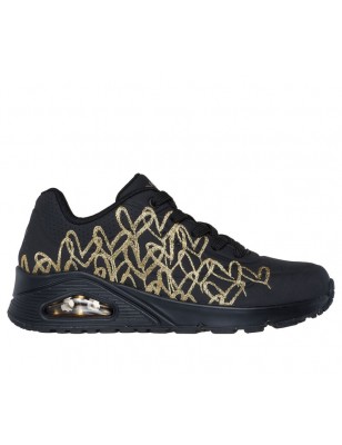 SKECHERS UNO GOLDEN HEART BLACK GOLD Ref: 177975