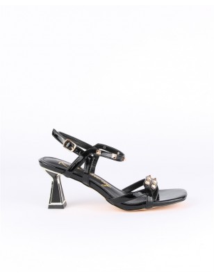 Sandalias Altas Pretas com Tachas ROCKAWAY Ref: 85613D