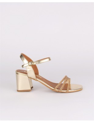 Sandalias Platina Salto Medio LAGES Ref: 506