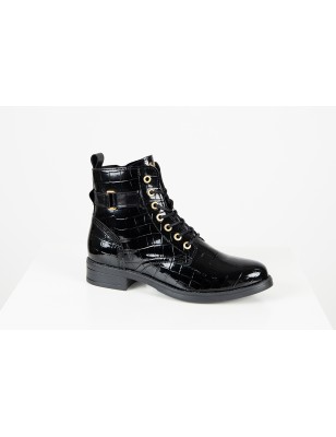 SACCHI BOTAS VERNIZ CROCO PRETAS  25704P
