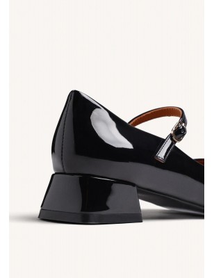 GIOSEPPO SAPATOS PRETOS MARY-JANE EFEITO VERNIZ  REF. 80828