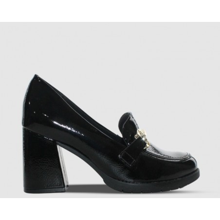PICCADILLY SAPATO DE SALTO ALTO PRETO VERNIZ GLOSS REF: 343009-7 