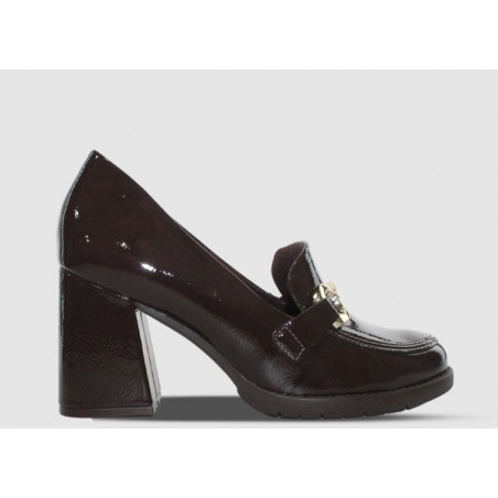 PICCADILLY SAPATO DE SALTO ALTO CACAU VERNIZ GLOSS REF: 343009-6