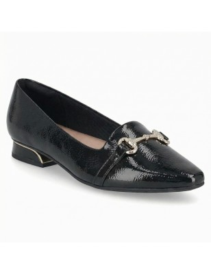 PICCADILLY MAXI - LOAFER  SILVIA SALTO BAIXO PRETO  REF: 279050-7