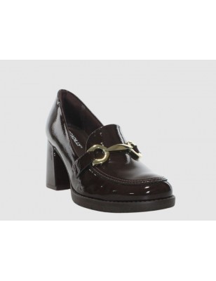 PICCADILLY SAPATO DE SALTO ALTO CACAU VERNIZ GLOSS REF: 343009-6