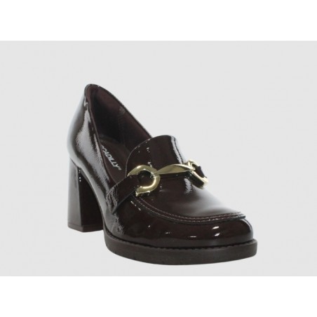PICCADILLY SAPATO DE SALTO ALTO CACAU VERNIZ GLOSS REF: 343009-6