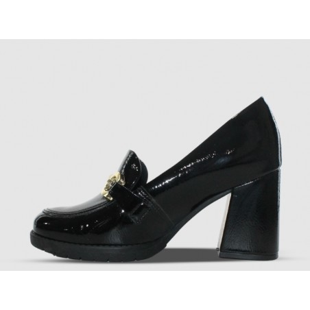 PICCADILLY SAPATO DE SALTO ALTO PRETO VERNIZ GLOSS REF: 343009-7