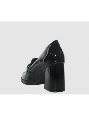 PICCADILLY SAPATO DE SALTO ALTO PRETO VERNIZ GLOSS REF: 343009-7