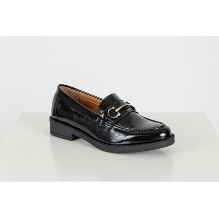SACCHI SAPATOS RASOS EM PELE DE SENHORA PRETOS REF: 26208P