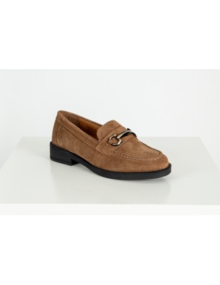 SACCHI SAPATOS RASOS EM PELE DE SENHORA TAUPE REF: 26208T