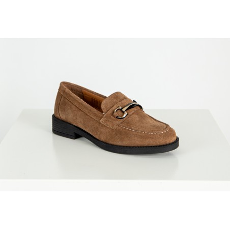 SACCHI SAPATOS RASOS EM PELE DE SENHORA TAUPE REF: 26208T