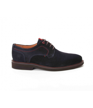 Sapatos Para Homem Em Camurca Azul Estilo Casual Ref: 9383C